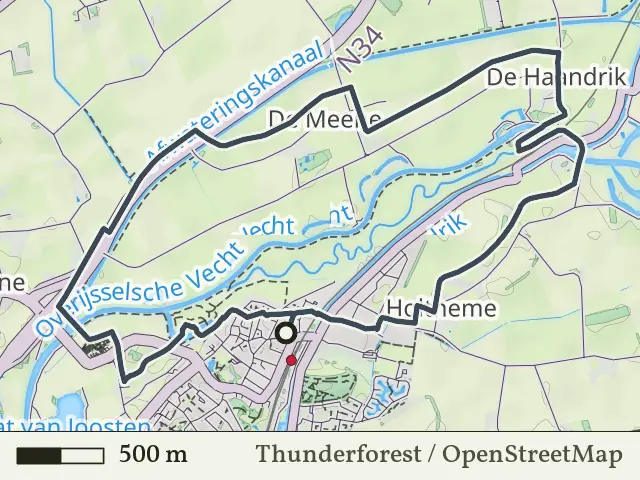 Oranje route vanaf Gramsbergen, Hardenberg Oost