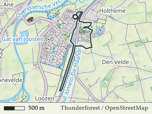 Paarse route vanaf Gramsbergen, Hardenberg Oost