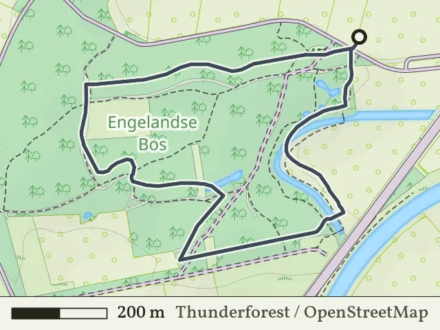 Rode route vanaf Engelandsche Bosch, Hardenberg