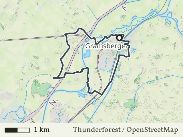 Blauwe route vanaf Gramsbergen, Hardenberg Oost