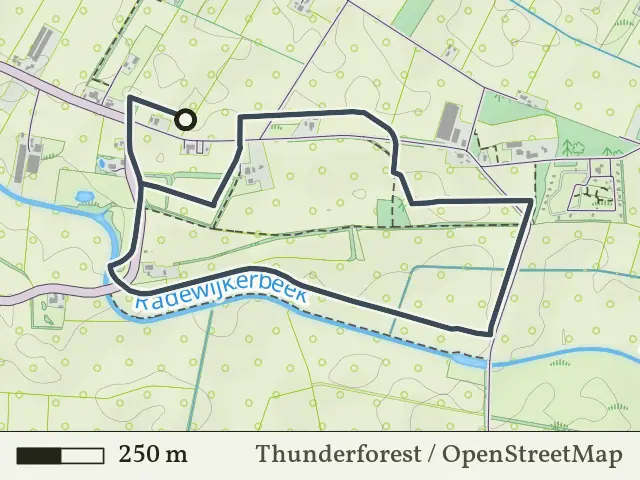 Rode route vanaf Radewijk, Hardenberg Oost