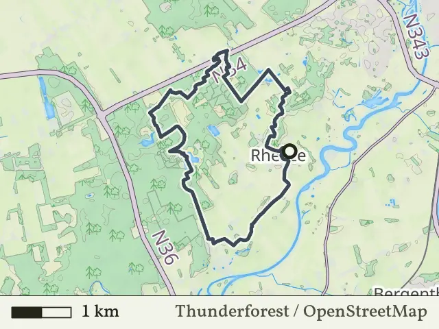 Gele route vanaf Rheeze, Hardenberg Oost