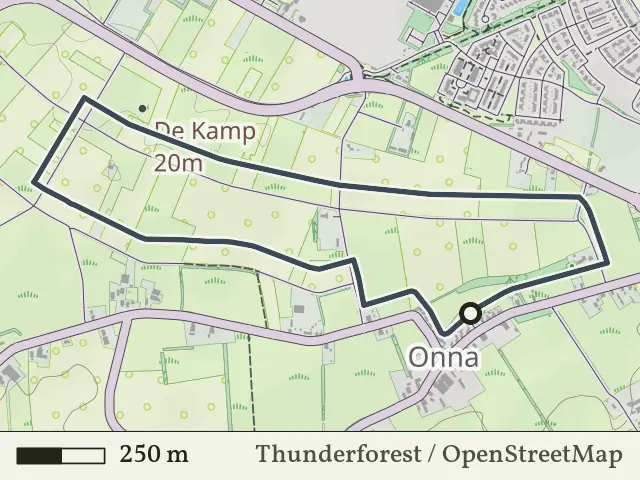Rode route vanaf Onna, Weerribben-Wieden