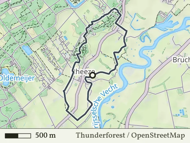 Paarse route vanaf Rheeze, Hardenberg Oost