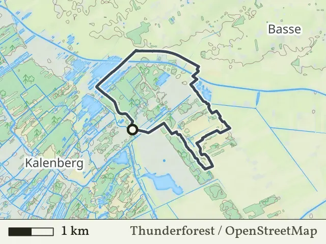 Rode route vanaf Flodderbrug, Wetering