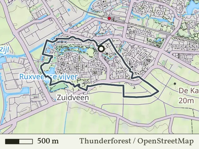 Blauwe route vanaf Gasthuispoort, Steenwijk