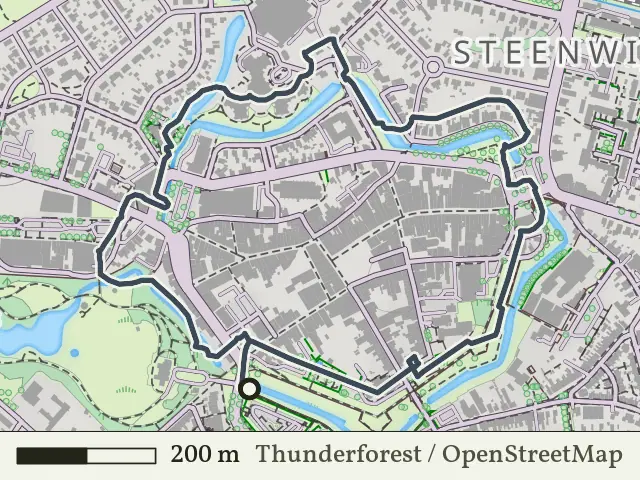 Groene route vanaf Gasthuispoort, Steenwijk