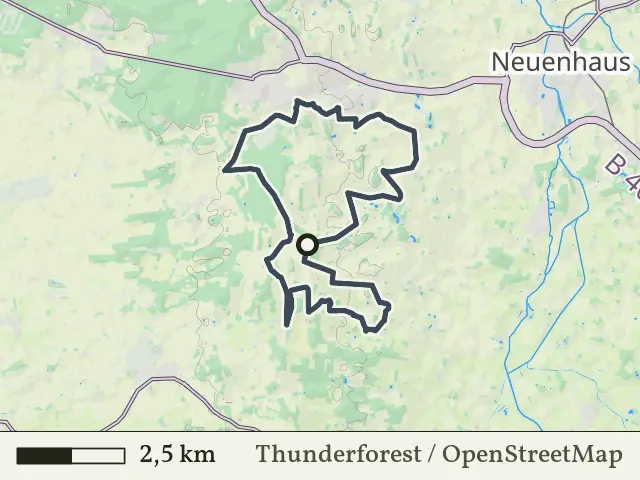 Paarse route vanaf Hesingen, Halle
