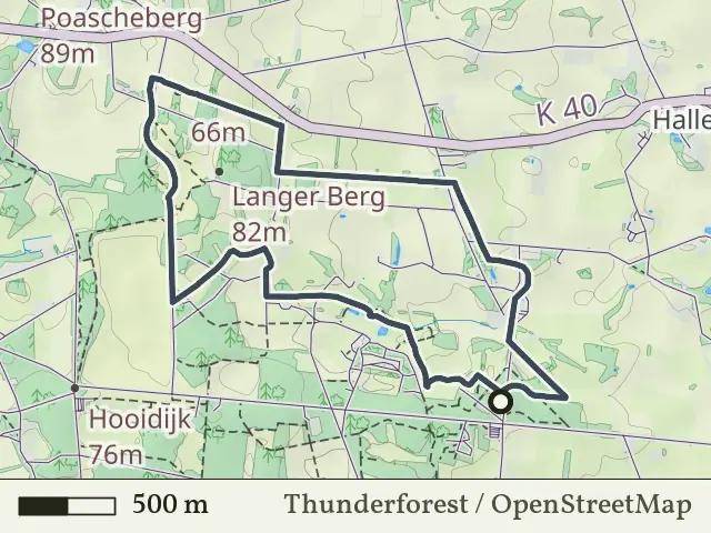 Blauwe route vanaf Hezingerveld, Hezingen
