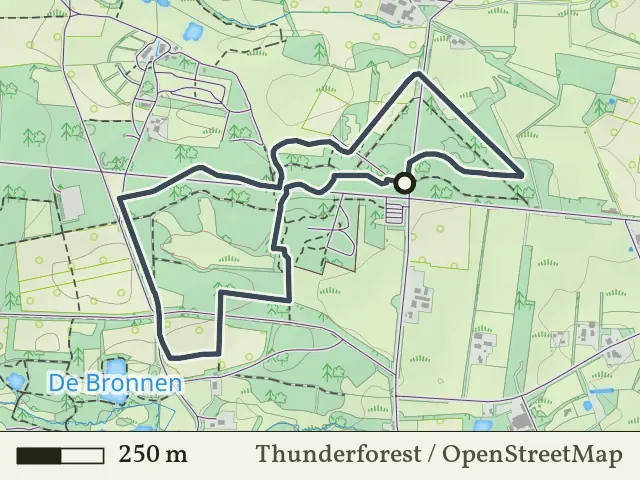 Gele route vanaf Hezingerveld, Hezingen
