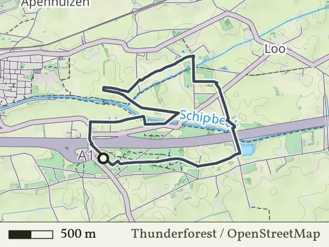 Oranje route vanaf Marsdijk, Bathmen
