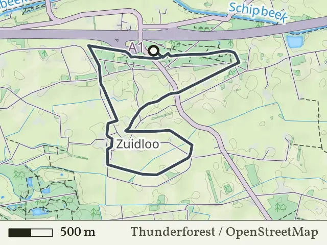 Paarse route vanaf Marsdijk, Bathmen