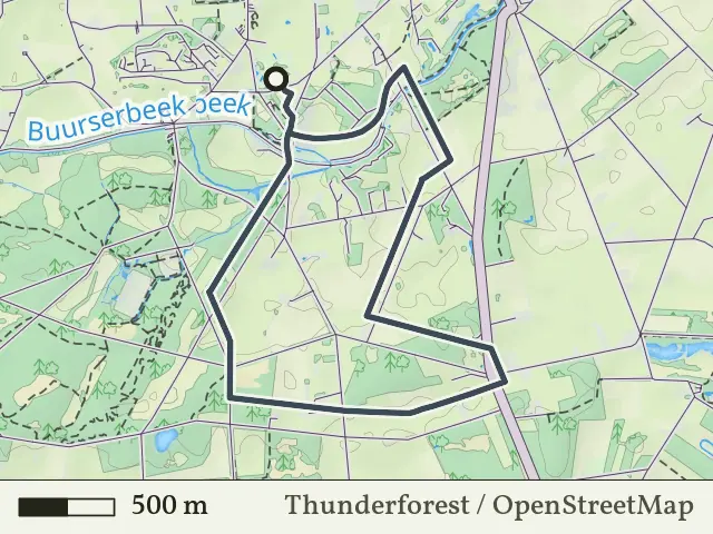 Oranje route vanaf Watermolen, Haaksbergen