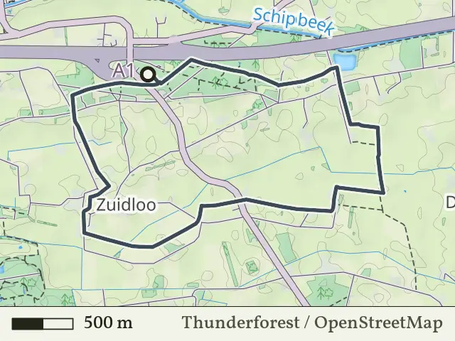 Rode route vanaf Marsdijk, Bathmen