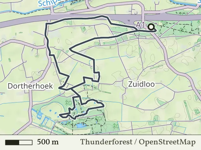 Gele route vanaf Marsdijk, Bathmen