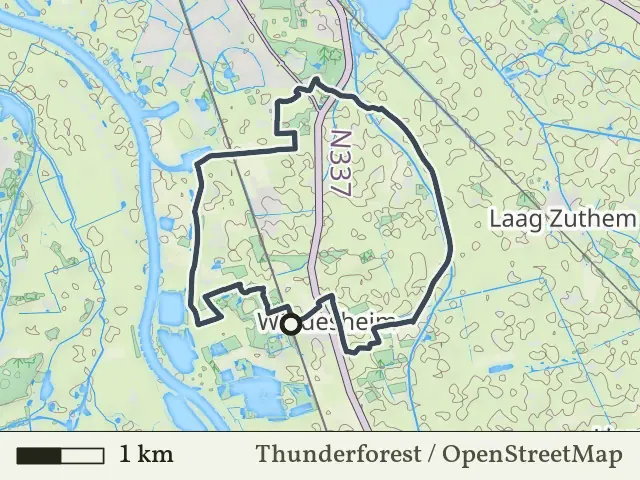 Paarse route vanaf Windesheim, Zwolle