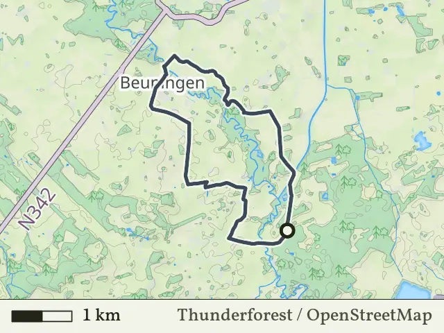 Oranje route vanaf Meuleman, De Lutte