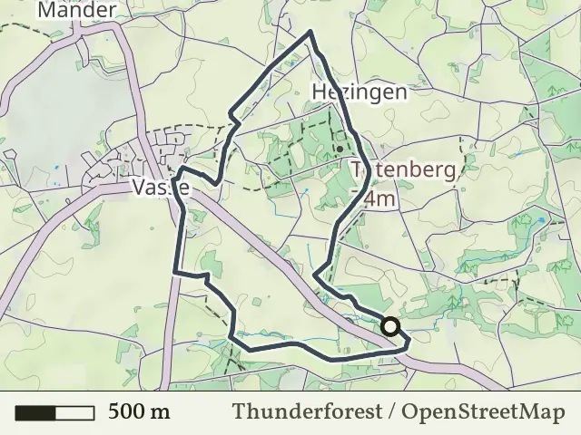 Oranje route vanaf Hazelbekke, Nutter