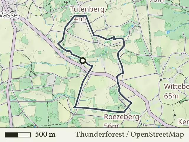 Rode route vanaf Hazelbekke, Nutter