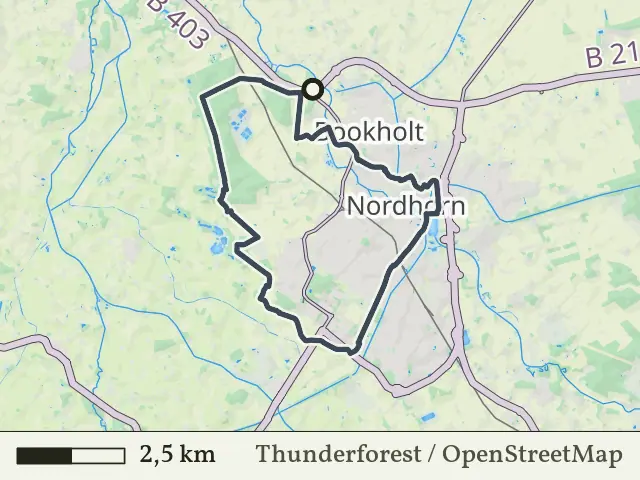 Oranje route vanaf Kloster Frenswegen, Nordhorn