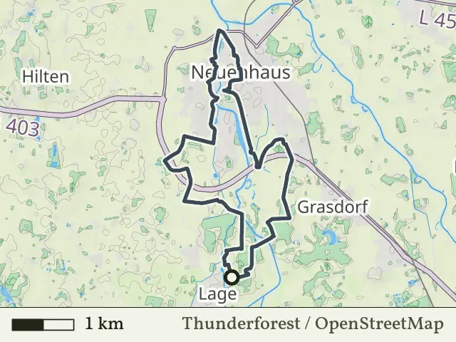 Blauwe route vanaf Lage, Denekamp