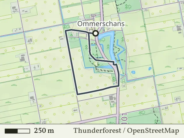 Rode route vanaf Ommerschans, Ommen