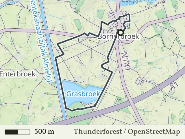 Paarse route vanaf Bornerbroek, Zenderen