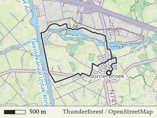 Rode route vanaf Bornerbroek, Zenderen