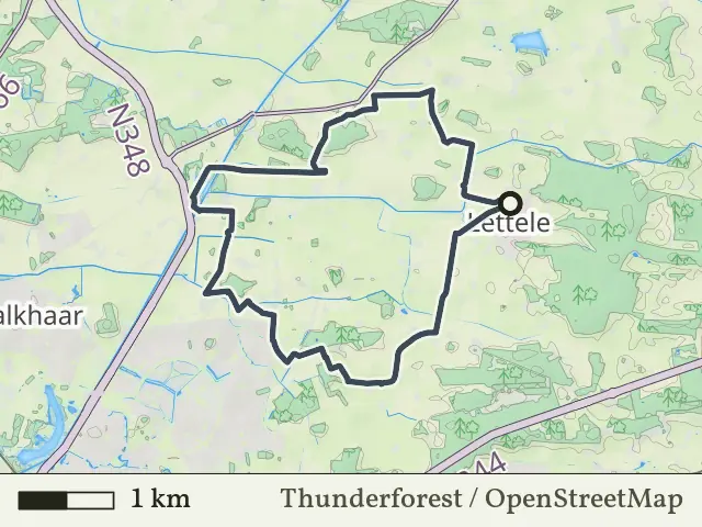 Gele route vanaf Lettele, Salland