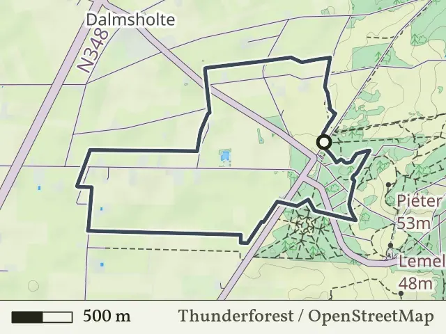 Paarse route vanaf Dalmsholte, Ommen