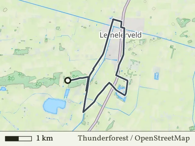 Paarse route vanaf Krieghuisbelten, Raalte