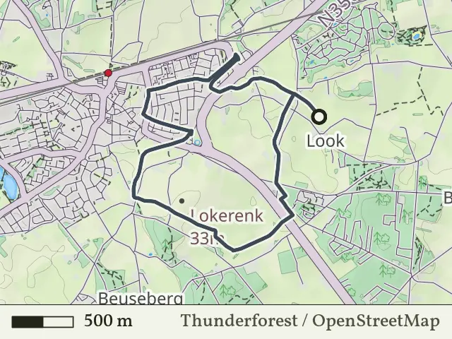 Groene route vanaf Look, Holten