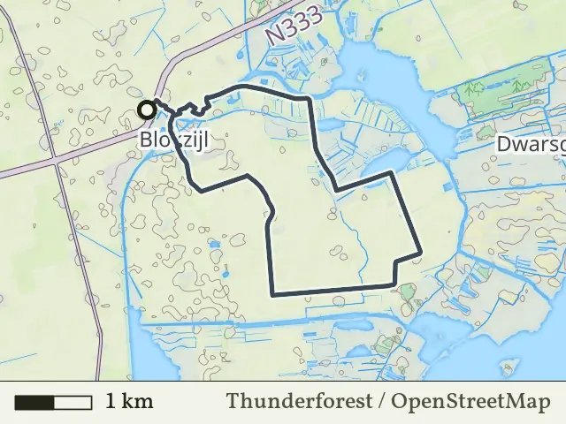 Gele route vanaf Blokzijl, Weerribben-Wieden