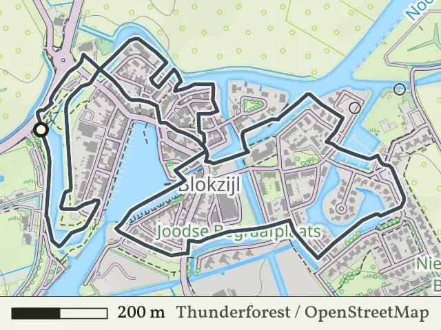 Paarse route vanaf Blokzijl, Weerribben-Wieden