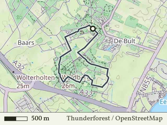 Blauwe route vanaf De Bult, Weerribben-Wieden