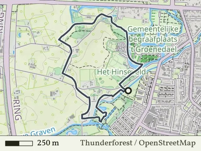 Gele route vanaf Beeklustpark, Almelo
