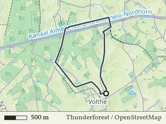 Rode route vanaf Volthe, Rossum