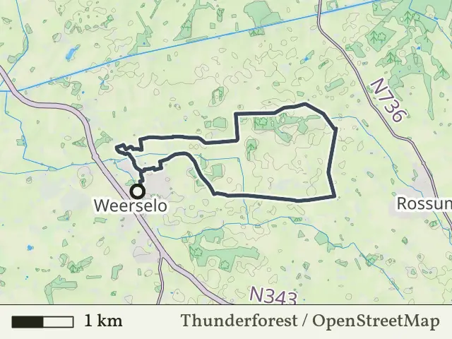 Gele route vanaf Weerselo, Rossum