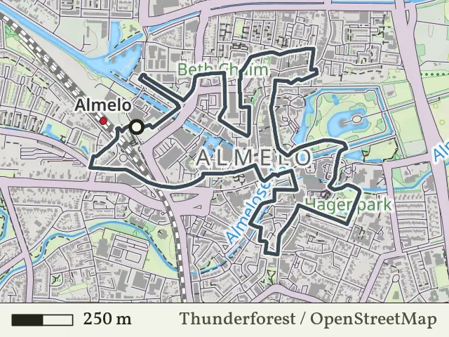 Paarse route vanaf Almelo, Enter