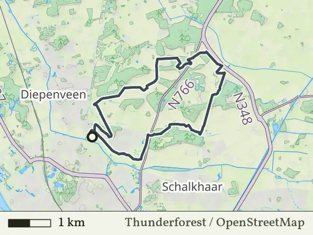 Groene route vanaf Keizerslanden, Deventer