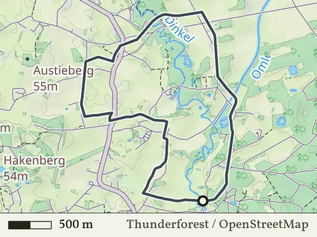 Paarse route vanaf Lutterzand, De Lutte
