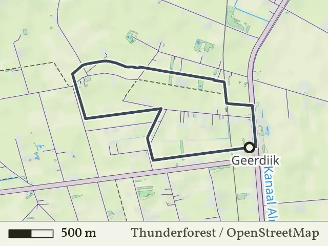 Gele route vanaf Geerdijk, Twenterand