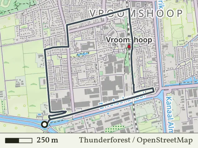 Blauwe route vanaf Linderflier, Vroomshoop