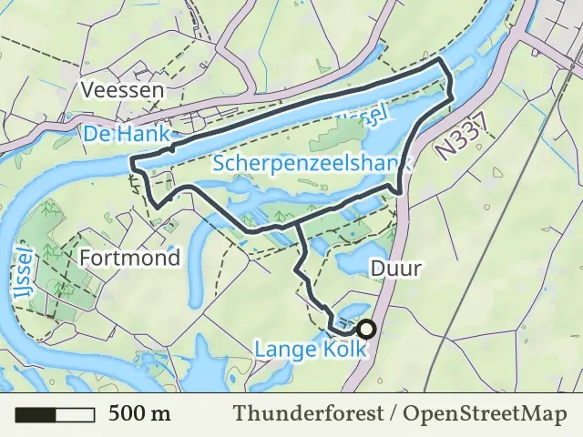 Groene route vanaf Infocentrum Den Nul, Olst