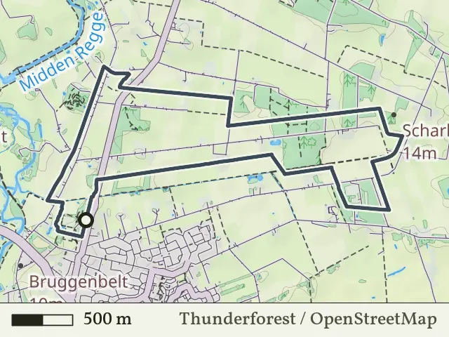 Gele route vanaf Hulsen, Hellendoorn