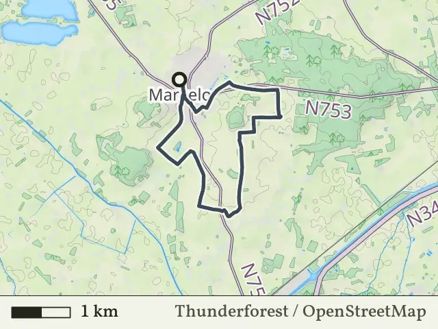Paarse route vanaf Markelo, Hof van Twente