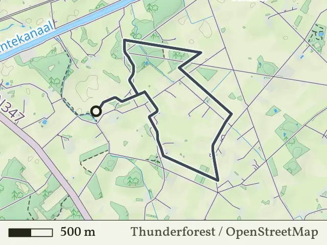 Paarse route vanaf Kwartierdorp, Markelo