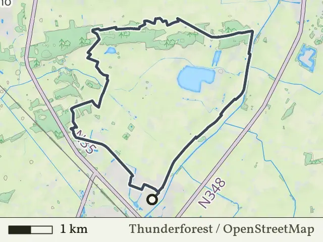 Blauwe route vanaf Het Raan, Raalte