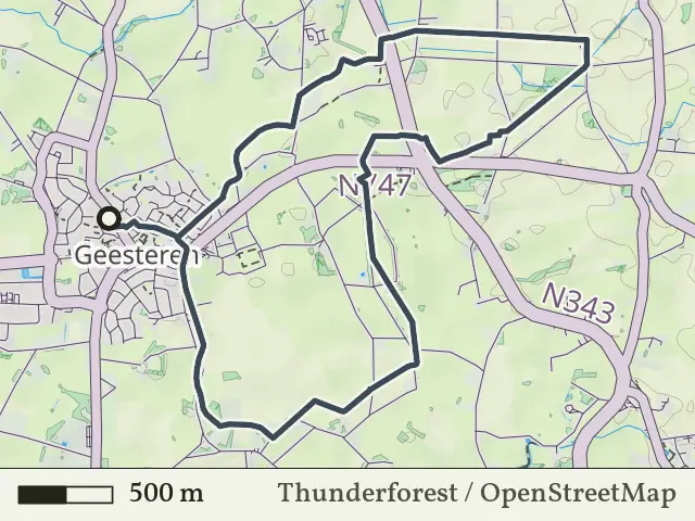 Gele route vanaf Geesteren, Geesteren
