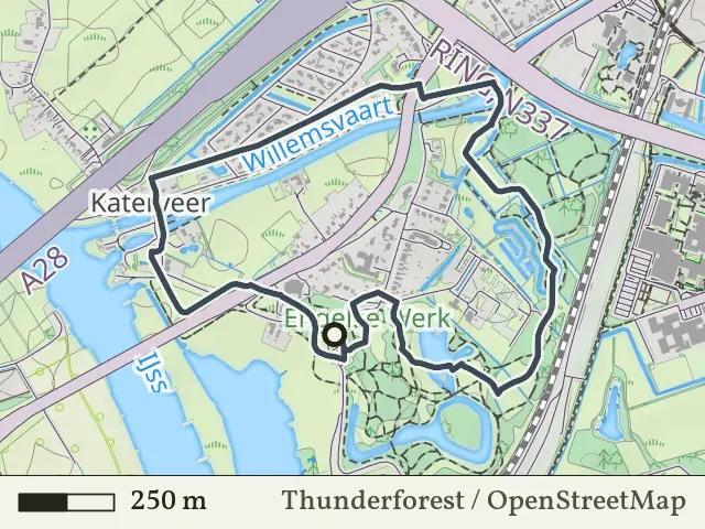 Gele route vanaf Engelse Werk, Zwolle